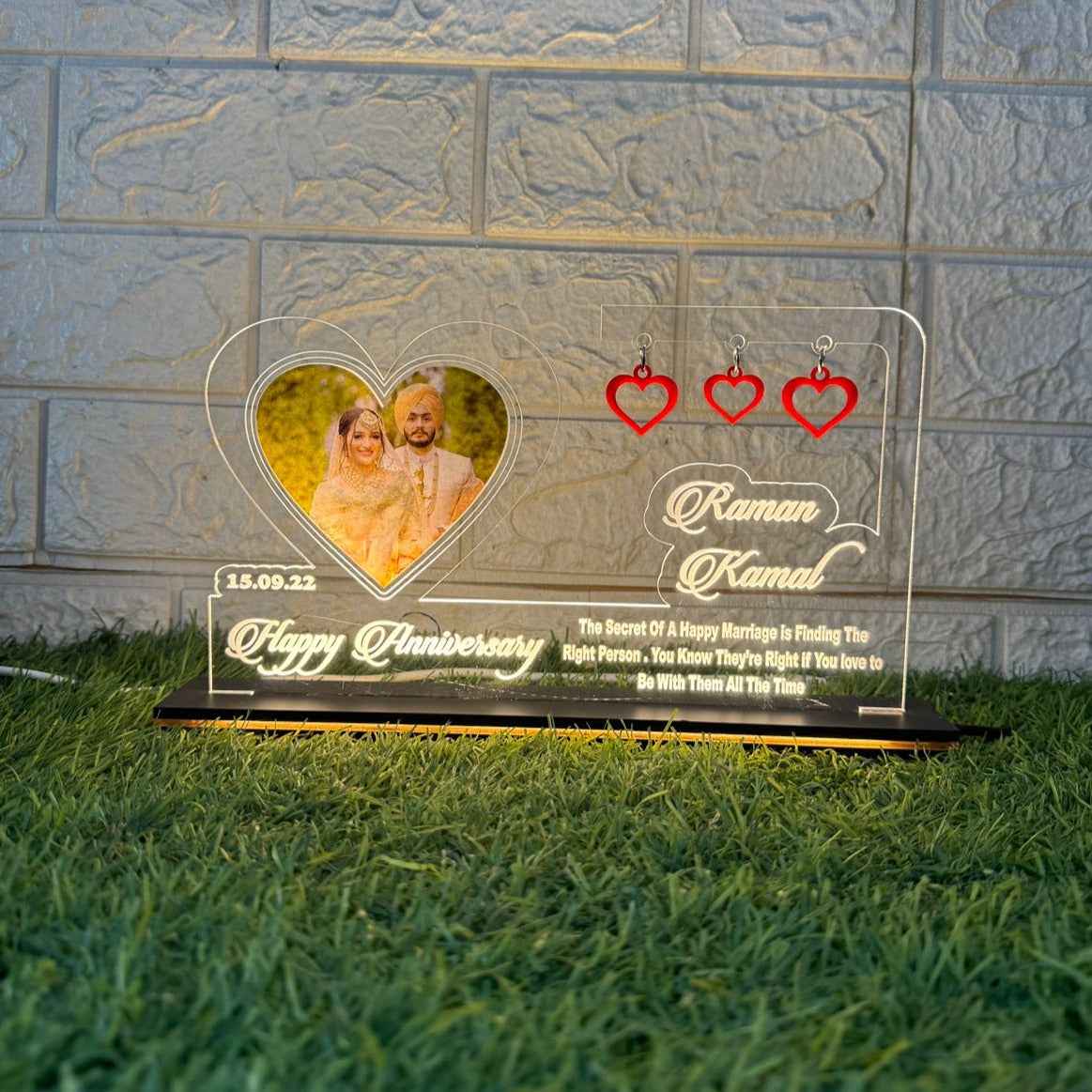 Acrylic 3d TABLE LAMP For Anniversary & Birthday