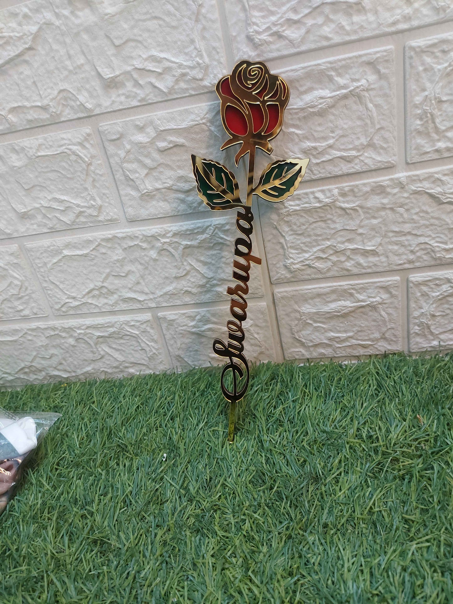 Personalized Gift For Valentine –Personalized Name Rose