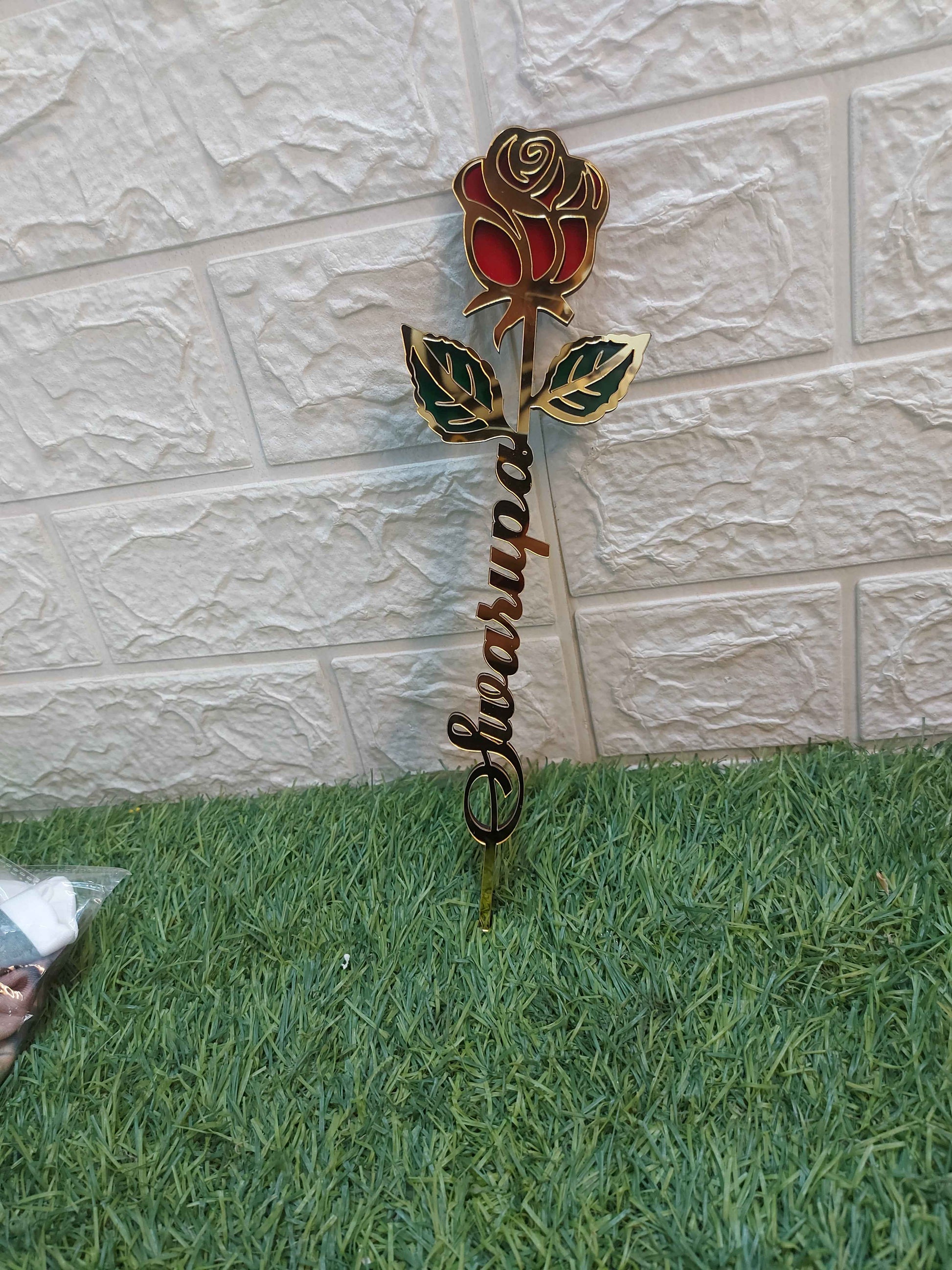 Personalized Gift For Valentine –Personalized Name Rose