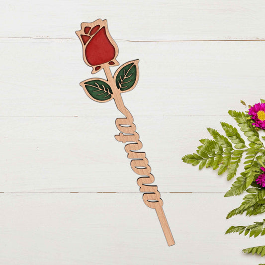 Personalized Gift For Valentine –Personalized Name Rose