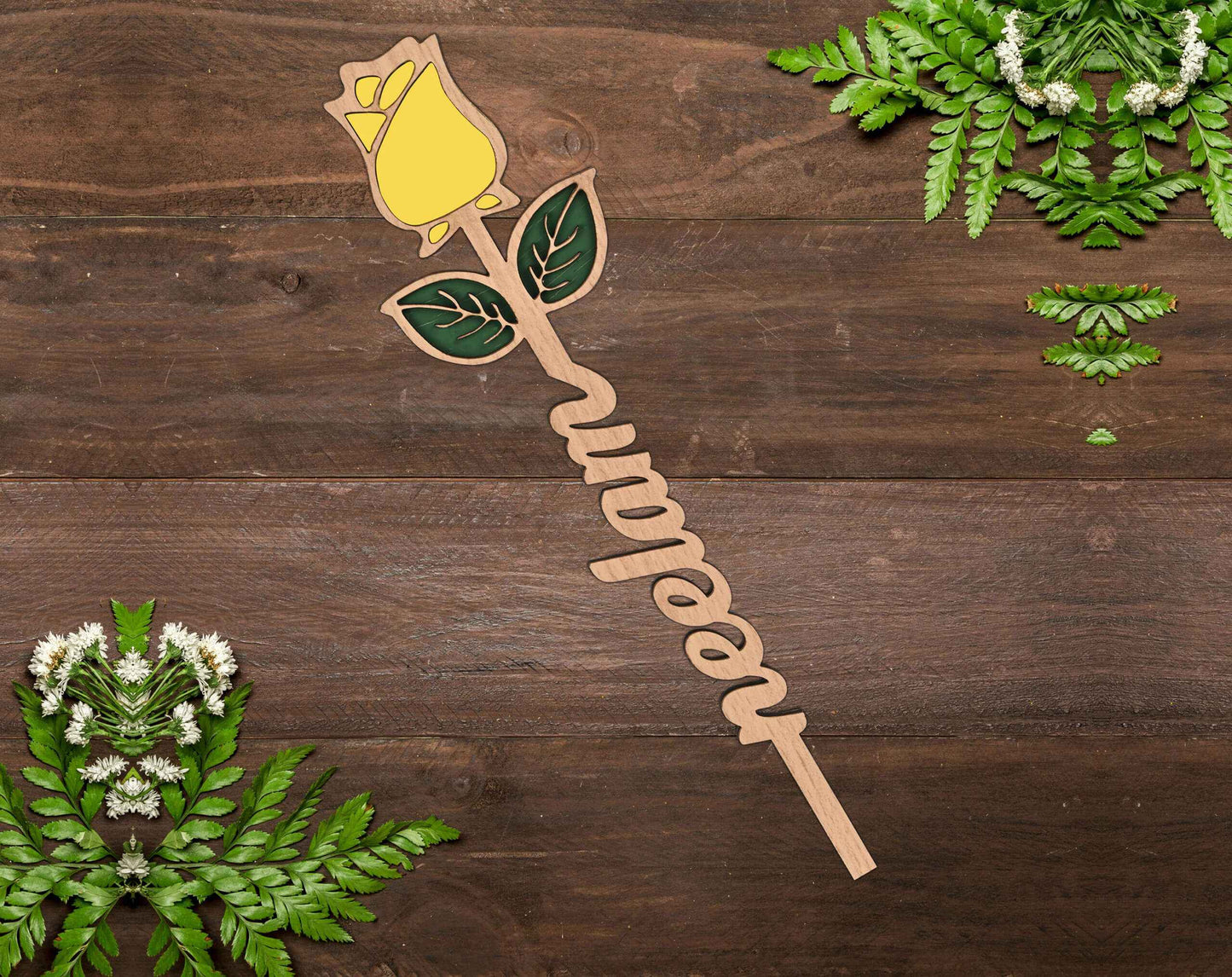 Personalized Gift For Valentine –Personalized Name Rose