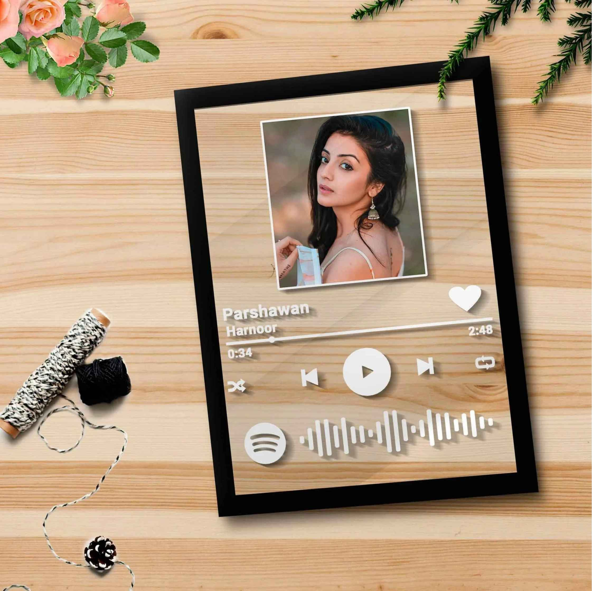 SPOTIFY SONG PLAQUE WITH FRAME
